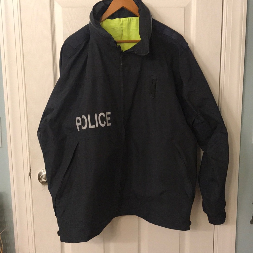 Police reversible rain jacket